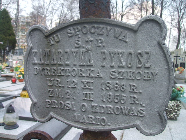 Katarzyna Pykosz 1863 Krosno - Grobonet - Wyszukiwarka osób pochowanych