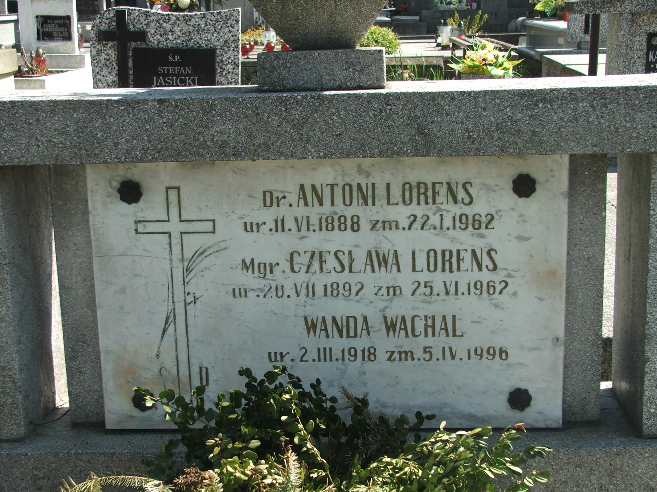 Czesława Lorens 1892 Krosno - Grobonet - Wyszukiwarka osób pochowanych