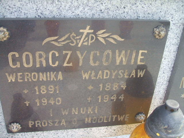 Weronika Gorczyca 1891 Krosno - Grobonet - Wyszukiwarka osób pochowanych