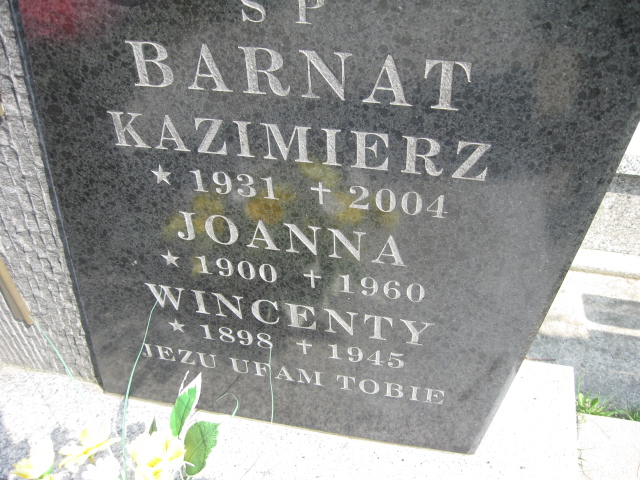 Wincenty Barnat 1898 Krosno - Grobonet - Wyszukiwarka osób pochowanych