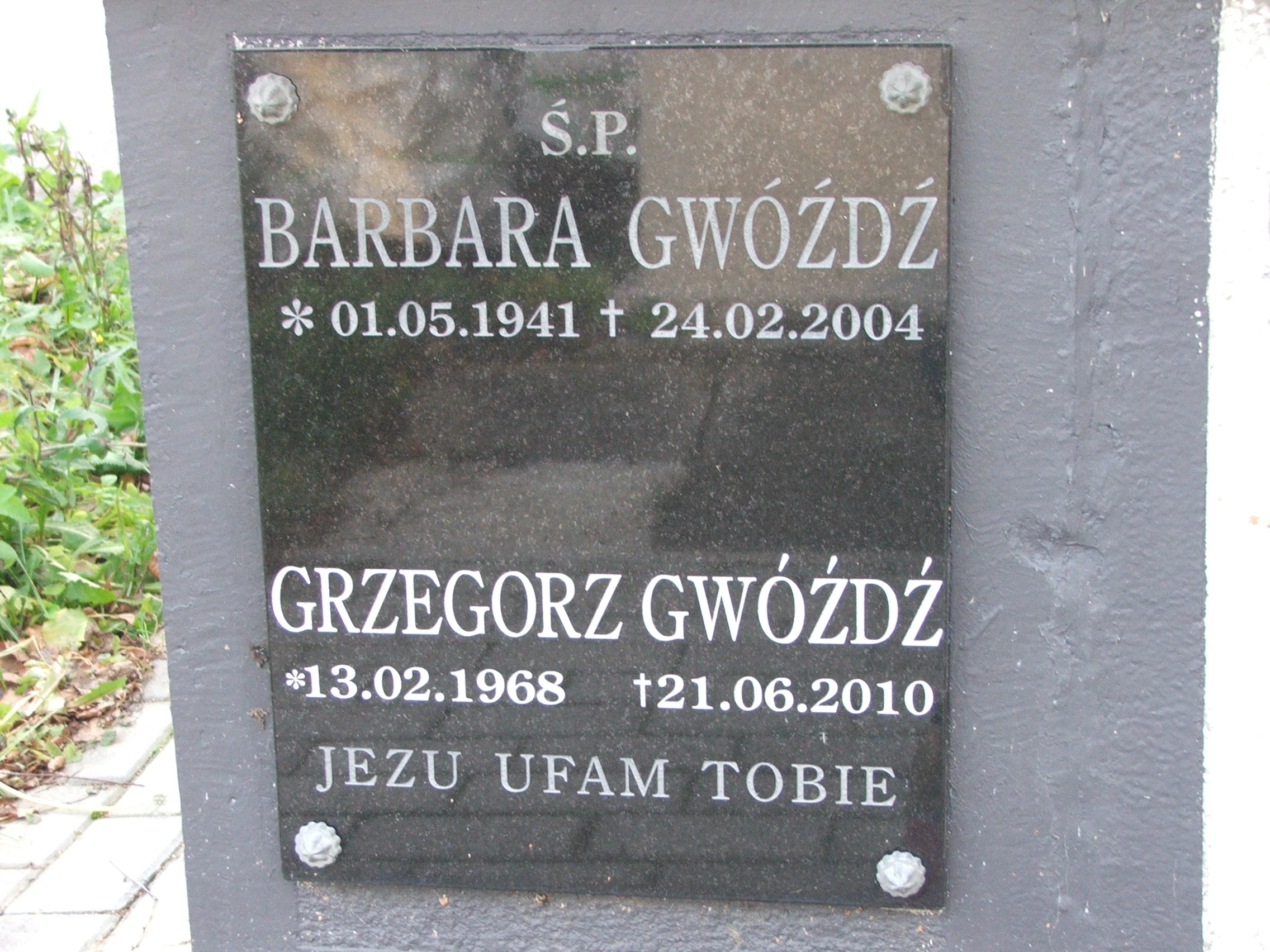 Grób Jerzy Gwóźdź
