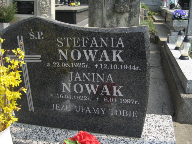 Stefania Nowak 1925 Krosno - Grobonet - Wyszukiwarka osób pochowanych
