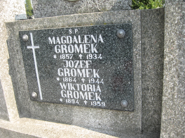 Józef Gromek 1864 Krosno - Grobonet - Wyszukiwarka osób pochowanych