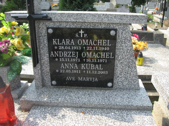 Klara Omachel 1930 Krosno - Grobonet - Wyszukiwarka osób pochowanych