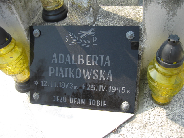 Adalberta Piątkowska 1873 Krosno - Grobonet - Wyszukiwarka osób pochowanych
