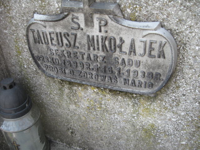 Tadeusz Mikołajek 1899 Krosno - Grobonet - Wyszukiwarka osób pochowanych