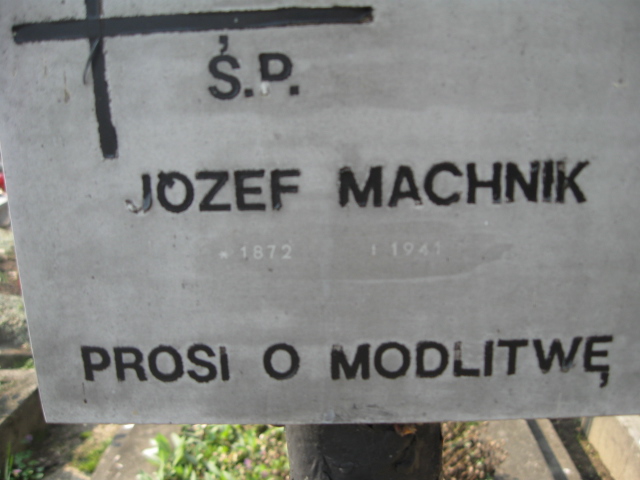 Józef Machnik 1872 Krosno - Grobonet - Wyszukiwarka osób pochowanych