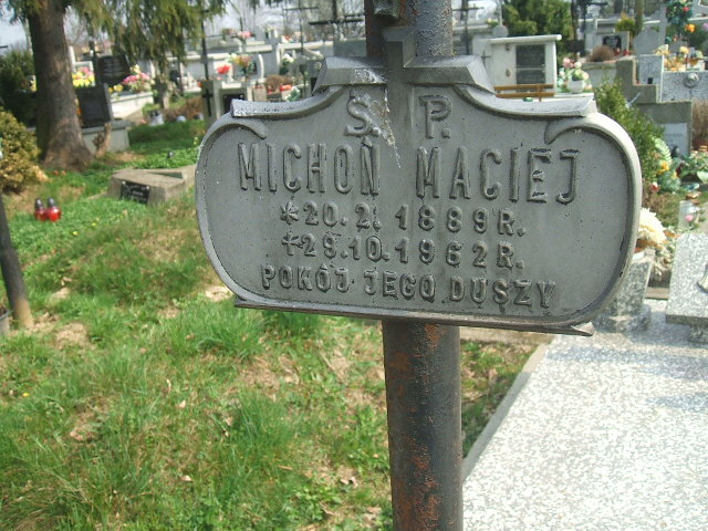 Maciej Michoń 1889 Krosno - Grobonet - Wyszukiwarka osób pochowanych