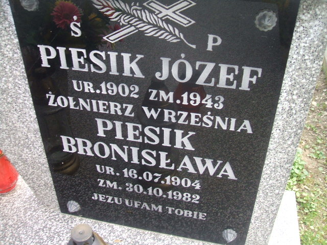Józef Piesik 1902 Krosno - Grobonet - Wyszukiwarka osób pochowanych