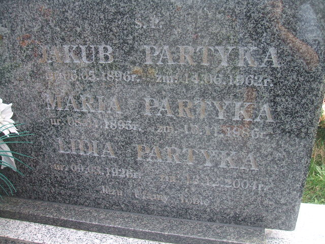 Jakub Partyka 1896 Krosno - Grobonet - Wyszukiwarka osób pochowanych