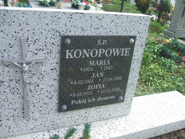 Maria Konop 1923 Krosno - Grobonet - Wyszukiwarka osób pochowanych