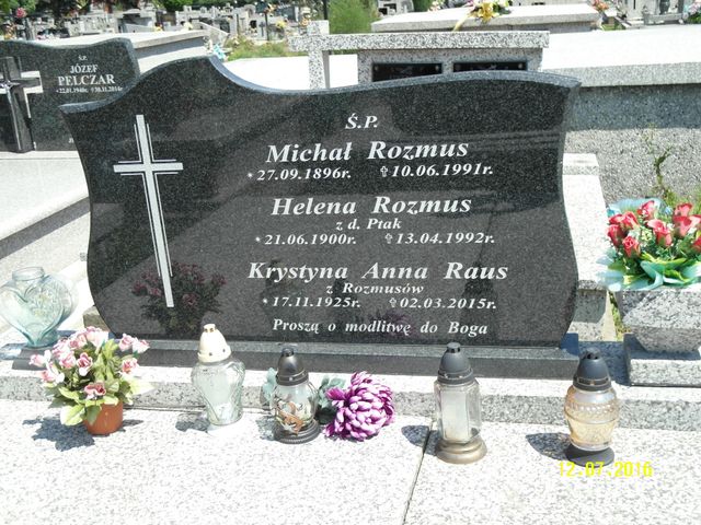 Helena Rozmus 1900 Krosno - Grobonet - Wyszukiwarka osób pochowanych