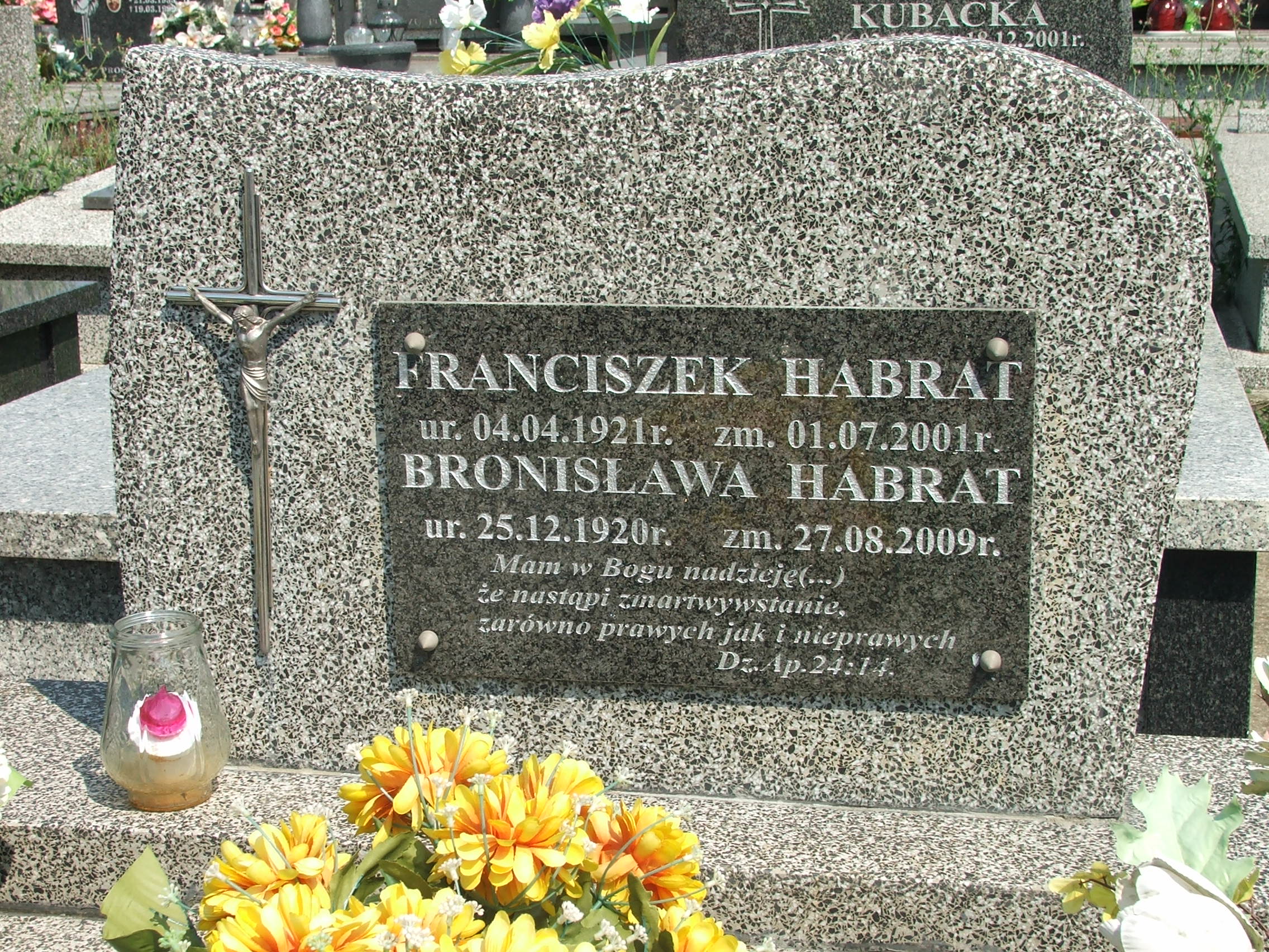 Bronisława Habrat 1920 Krosno - Grobonet - Wyszukiwarka osób pochowanych