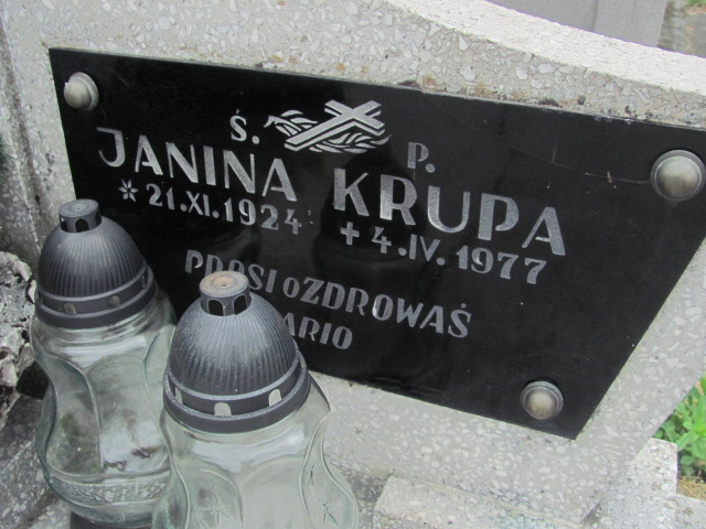 Janina Krupa 1924 Krosno - Grobonet - Wyszukiwarka osób pochowanych