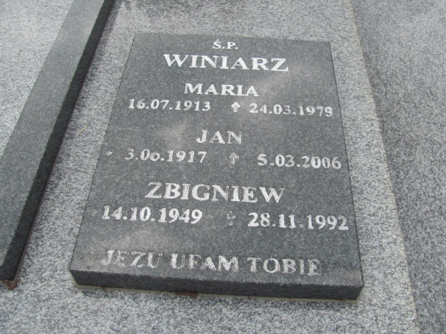 Zbigniew Winiarz 1949 Krosno - Grobonet - Wyszukiwarka osób pochowanych