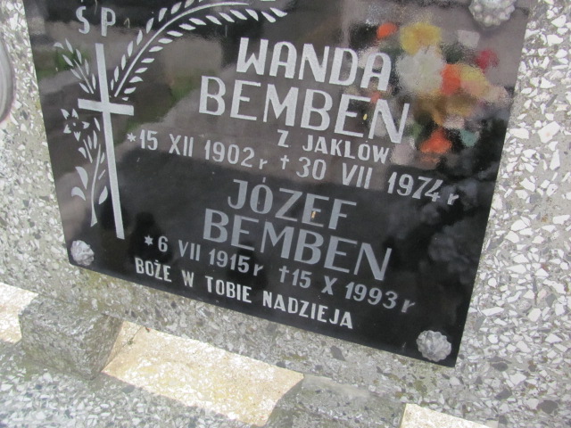 Wanda Bemben 1902 Krosno - Grobonet - Wyszukiwarka osób pochowanych