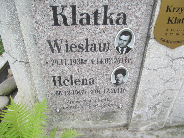 Krzysztof Piotr Klatka 1972 Krosno - Grobonet - Wyszukiwarka osób pochowanych