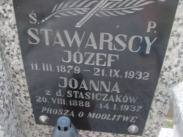 Józef Stawarski 1879 Krosno - Grobonet - Wyszukiwarka osób pochowanych