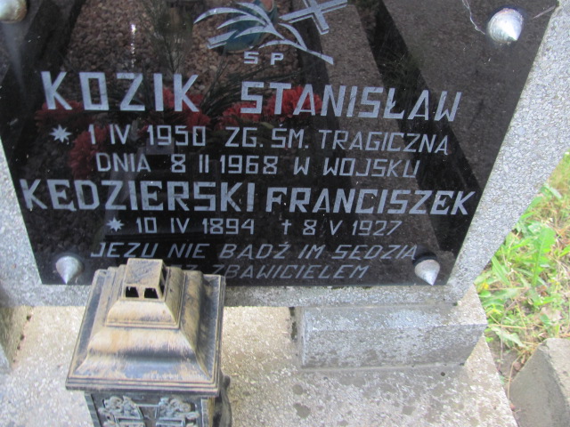 Stanisław Kozik 1950 Krosno - Grobonet - Wyszukiwarka osób pochowanych