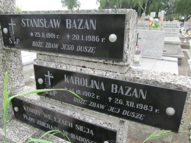 Karolina Bazan 1902 Krosno - Grobonet - Wyszukiwarka osób pochowanych