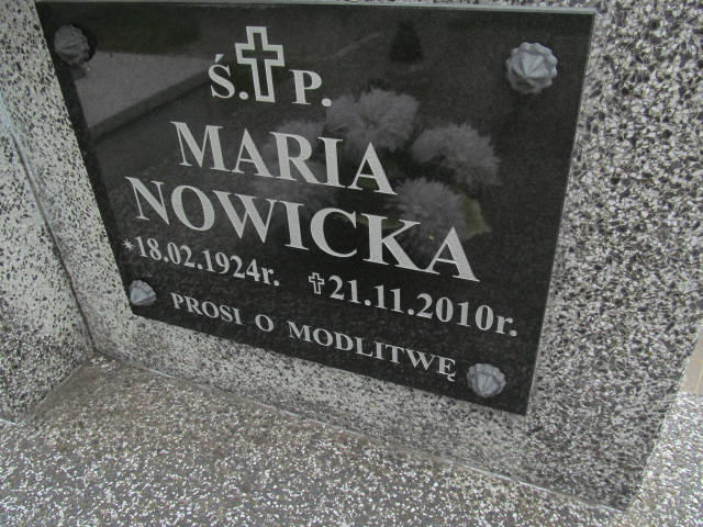 Maria Nowicka  1924 Krosno - Grobonet - Wyszukiwarka osób pochowanych